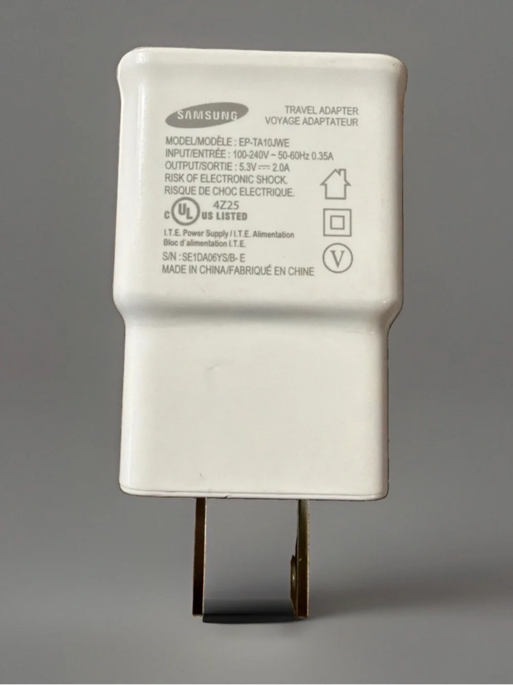 Samsung Travel Adapter EP-TA10JWE White Wall Charger